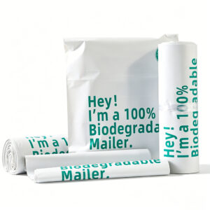 White 100% Biodegradable Courier Mailers, Eco-compliant Cross-border Shipping Bags