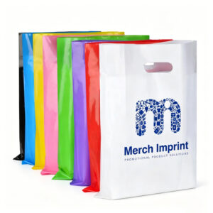 PE Die-cut Handle Bags  Multi-color Plastic Promotional Shopping Bags
