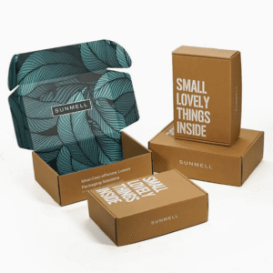 Custom Printed Kraft Mailer Boxes with Full Color Inner Lining