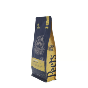 Dark Blue Luxury Compostable Packaging Bags for Specialty Coffee