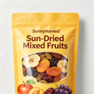 Yellow Window Stand Up Pouches | Visible Packaging For Dried Fruits & Preserves