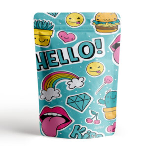 Creative Sticker-style Stand Up Zipper Pouches  Fun Packaging For Snacks & Gifts