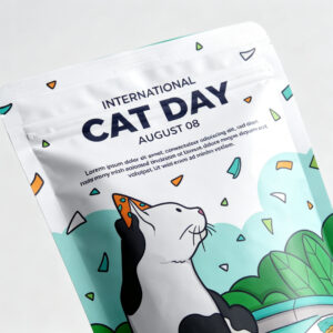 Cartoon Printed Stand Up Zipper Pouches | Universal Packaging For Pet Treats